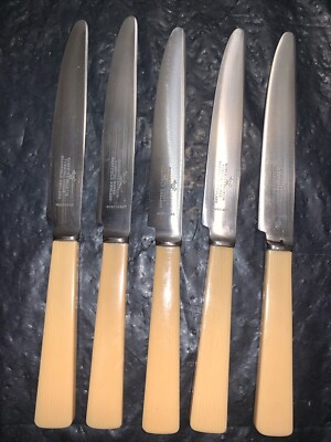 Robert s & Belk rostfrei Silber Kunstknochen Griff Buttermesser Set 5, 8 
