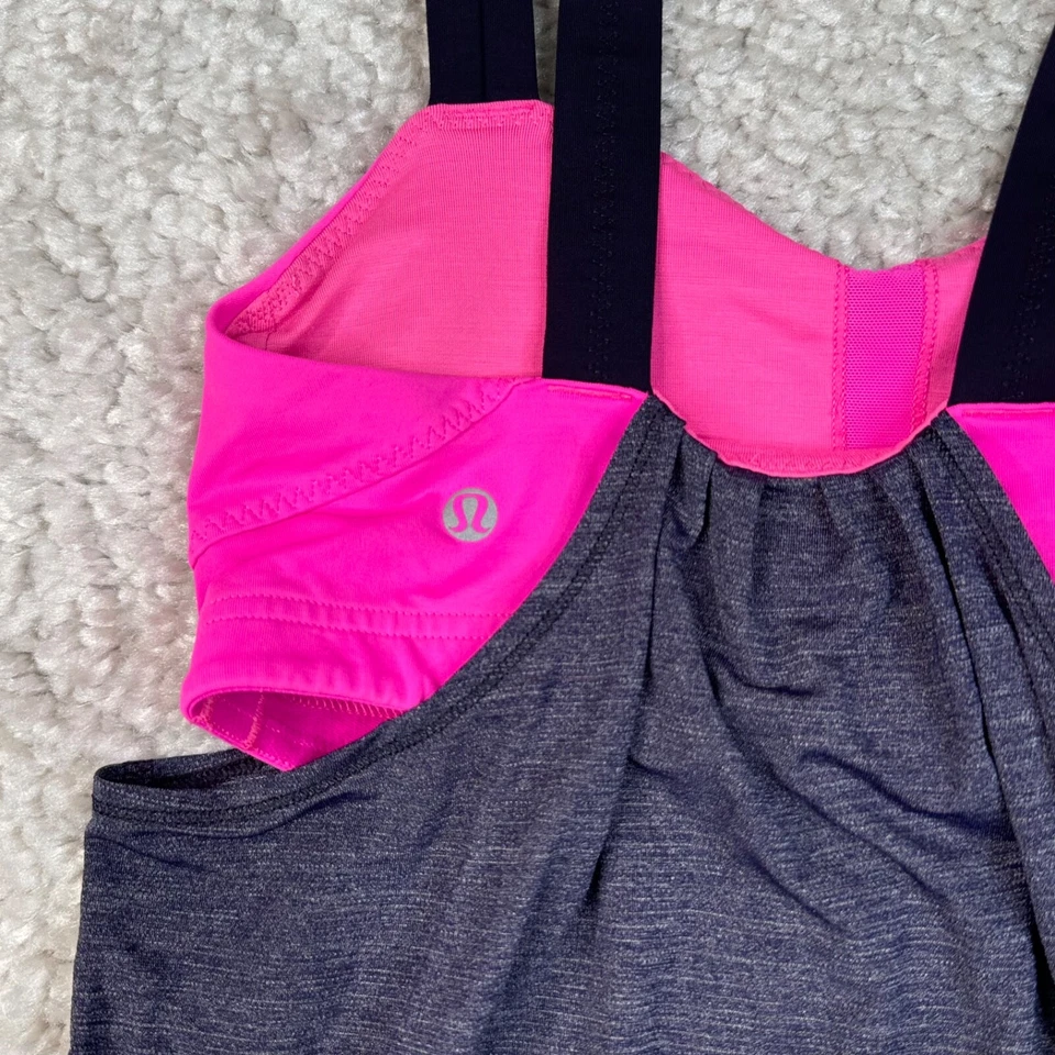 Lululemon Back On Track Tank Pink Purple Womens 4 - Image 4 of 4