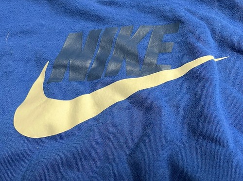 Boys Nike Logo Hoodie Sweatshirt Royal Blue Size 7 (L) - Picture 2 of 4