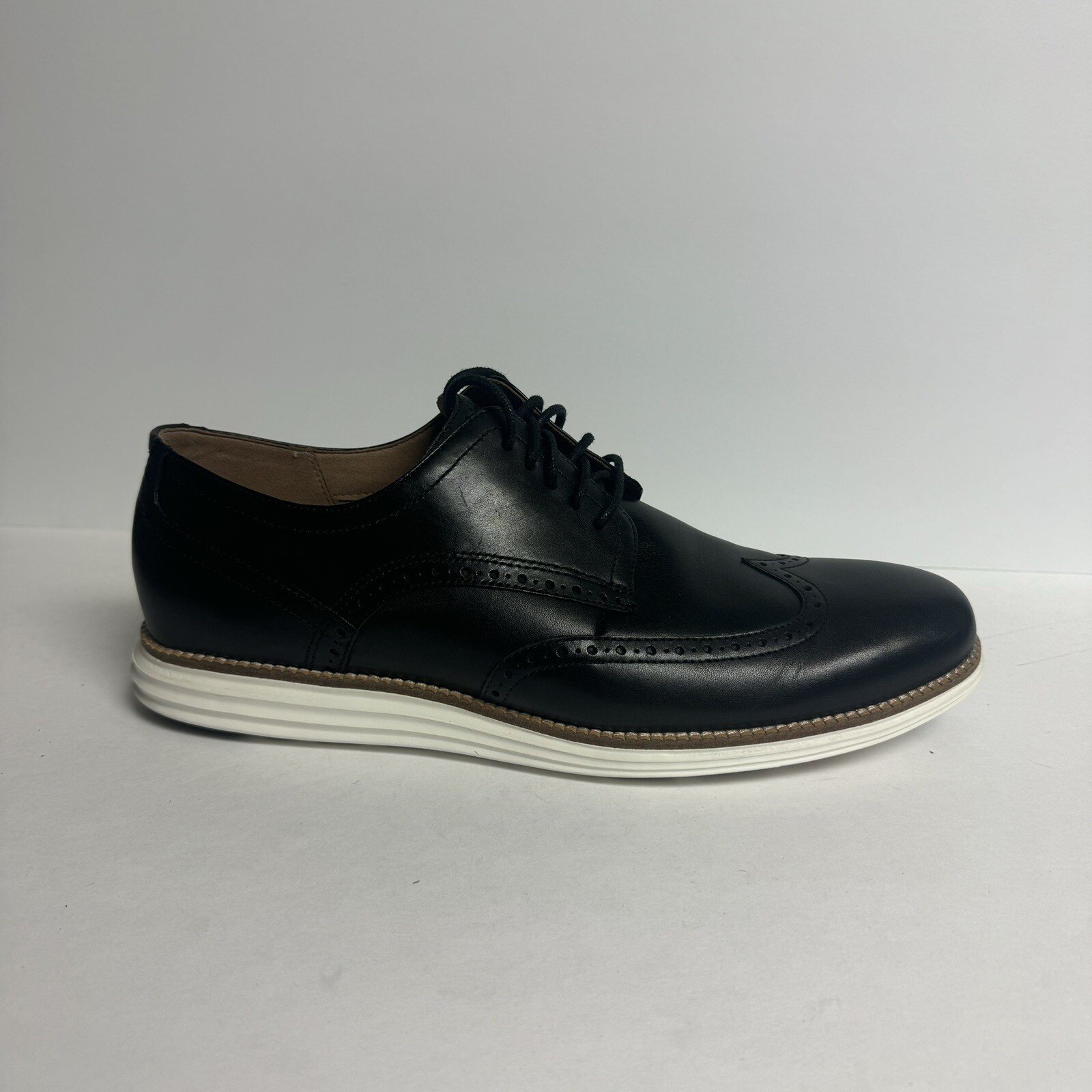 SAOLA Oxford Cole Haan uomo originale Grand Shortwing nero taglia 13 M