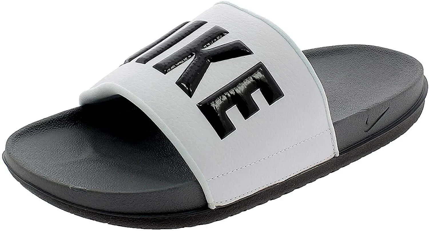 Nike Offcourt Slide Uomo Grigio Scuro Nero Bianco (BQ4639 001) Nuove con scatola