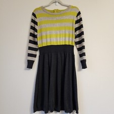 Eliza J, Fit & Flare Sweater Dress, L, Dolman Long Sleeve, Drapey Waist, Classic