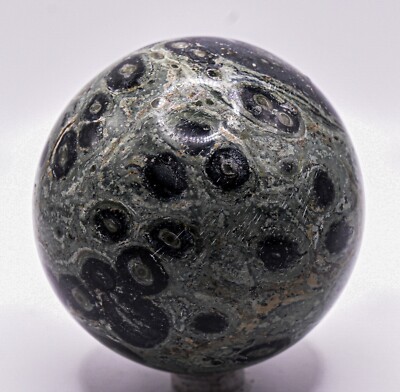 2.7'' Black Brown Kambaba Jasper Sphere Natural Gemstone Fossil Ball - Madagascar
