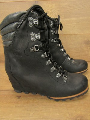 conquest waterproof leather wedge boot