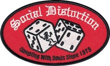 Patch - Social Distortion Gambling Souls 1979 Dice SD Embroidered Iron On 19226