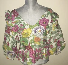 LOVE THE LABEL Mitzie Top FLORAL PRINT Size S M L ($180) NWT Anthropologie