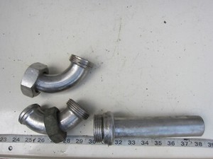 1½" SS Stainless Steel Drain Pipe Lot of 3, Used
