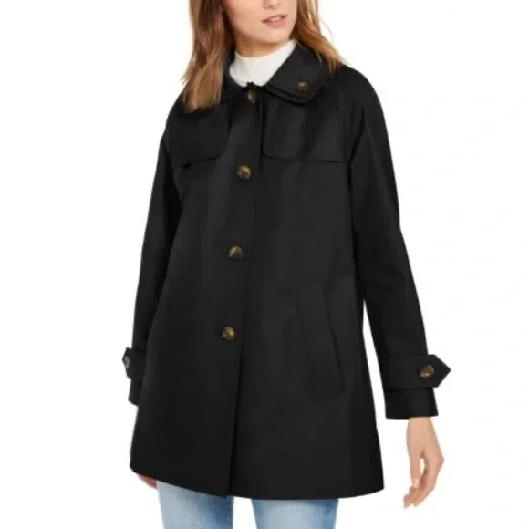 London fog petite hooded clearance raincoat