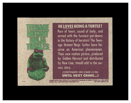 1990 TOPPS TEENAGE MUTANT NINJA TURTLES TMNT YOU PICK CARDS, STICKERS & PUZZLE - Picture 250 of 290