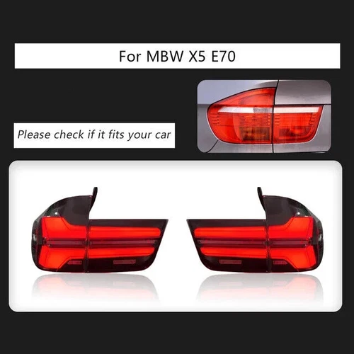 Pair Tail light 2007-2013 For BMW X5 E70 LED Tail Lights Rear Turn Signal Lamps - Picture 14 of 20