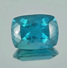 Natural Blue Green Bi-Color Montana Sapphire Cushion Cut Loose Gemstone 22.70 Ct
