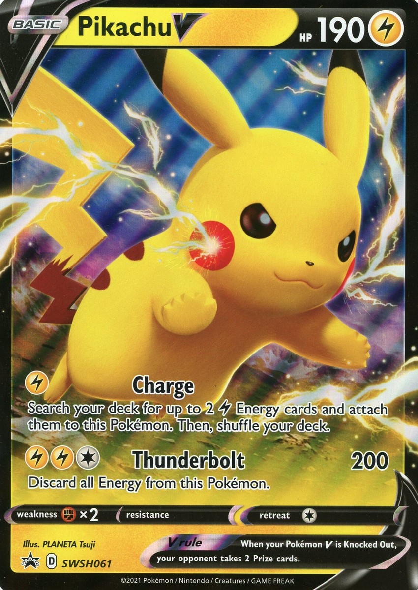 Pokemon TCG Pikachu V SWSH061 (Jumbo) Black Star Promo OVERSIZED