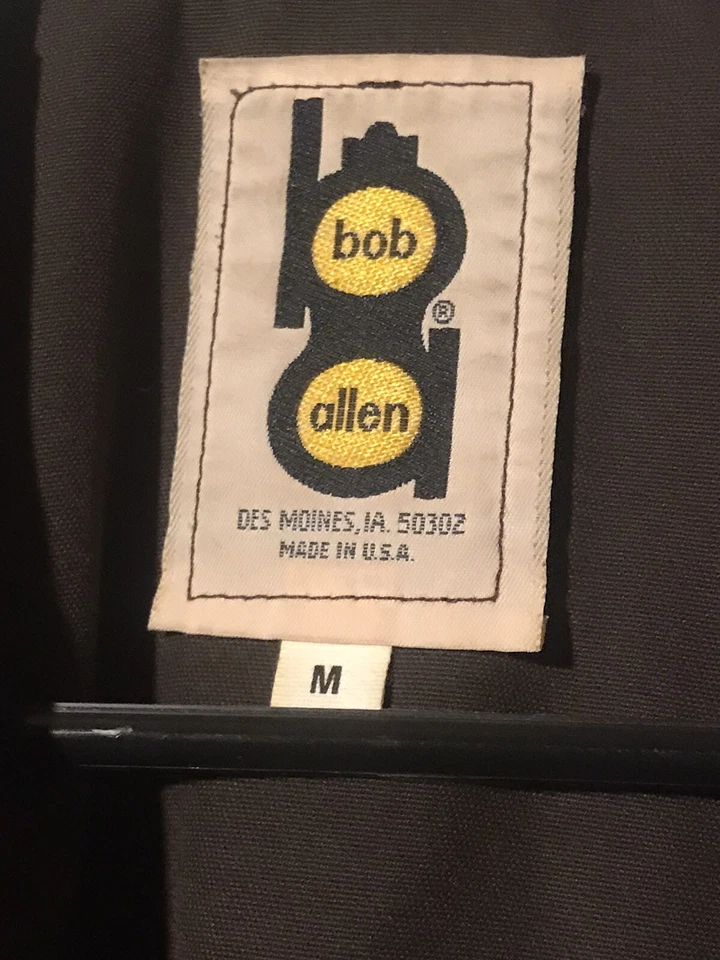 Vtg Bob Allen Gun Club Shooting Vest Brown Hunt Trap Skeet Med Pins/Patch FLAW - Image 3 of 4