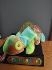 Iggy Ty Retired Beanie Baby Light Color with tongue Iguana 1997