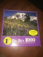 New 1999 1000 Pc Big Ben Puzzle Mount Ranier National Park WA Sealed