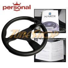 Italy Personal Grinta 350mm Steering Wheel Black Polyurethane Yellow Logo Horn Italy Personal Grinta 350mm Steering Wheel Black Polyurethane Yellow Logo Horn