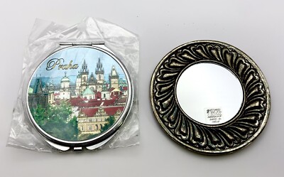 Compact Mirror Set Prague City & Two Companies Compact Hand Mirror