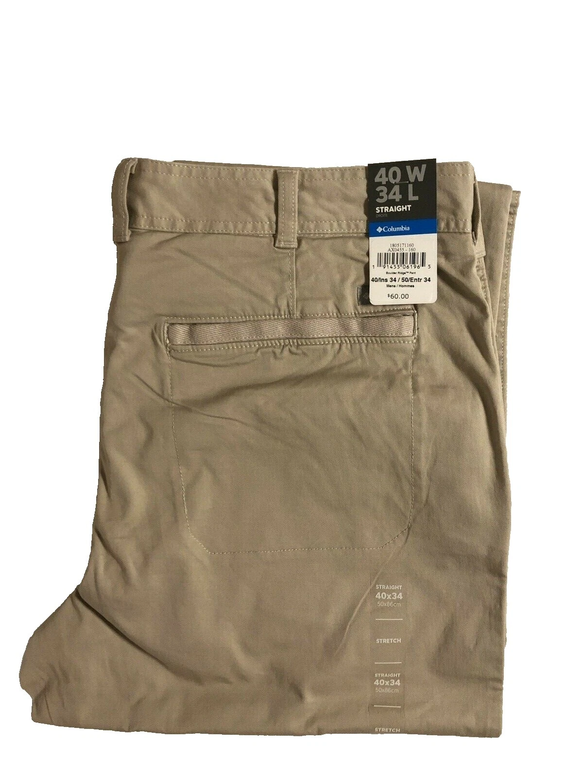 Columbia Men's Cotton 40 Size