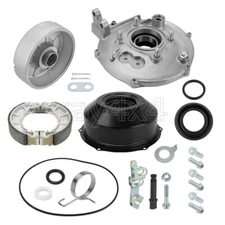 Rear Brake Drum Hub Plate Cover Seals Kit for Honda Rancher 420 TRX420FE/FM 4x4