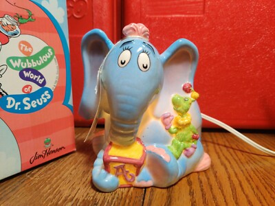 Horton And Whozits Night Light Ceramic Jim Hensen Dr. Seuss Original Box Vintage