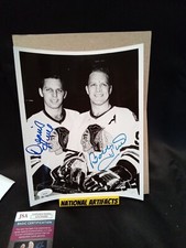 BOBBY & DENNIS HULL Signed Chicago Blackhawks 8X 10 Photo Jsa -1 #