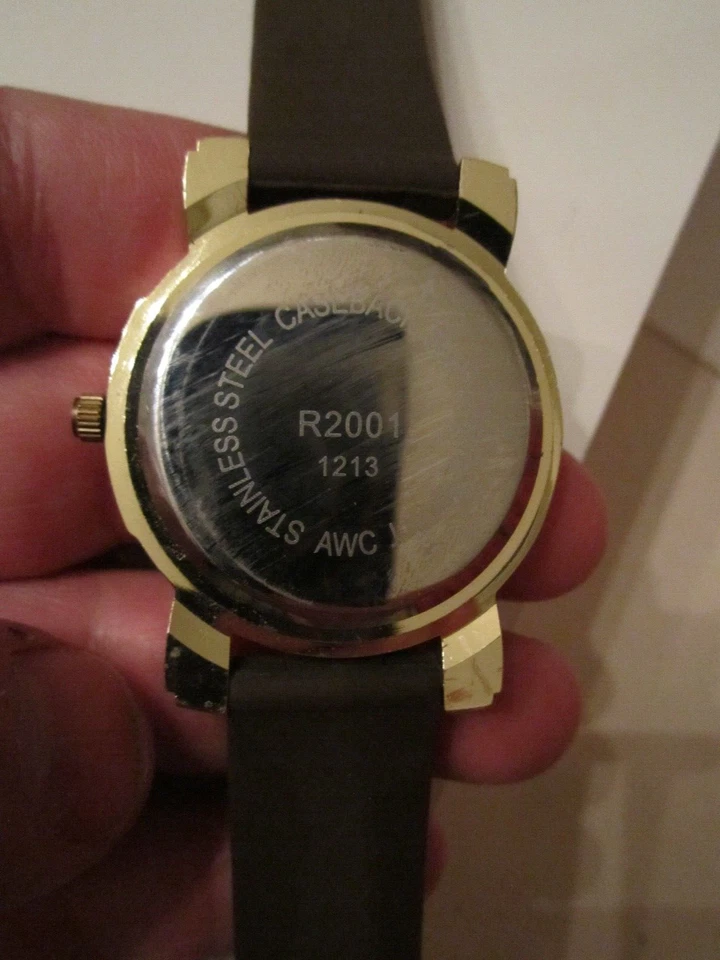 RELOJ VIVANI DISEÑO ESTAMPADO LEOPARDO CUARZO - CORREA GOMA MARRÓN OSCURO - OFC-13 Foto 4 de 4