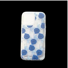 Iphone 14 Pro Max Cell Phone Case Cover Blue Flowers