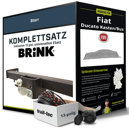 Für FIAT Ducato Kasten/Bus Typ 250 Anhängerkupplung starr +eSatz 13pol uni. 06- - Bild 1 von 4