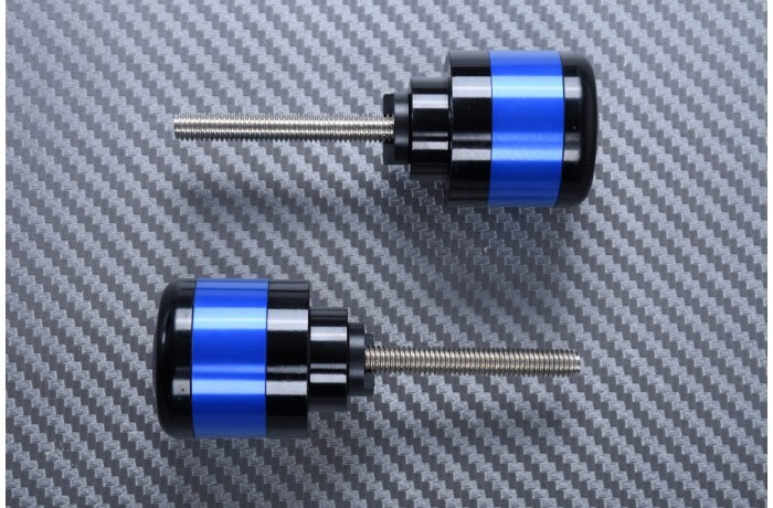 Embout de guidon bleu anodisé Ø 31 mm en alu CNC pour moto Honda VFR800 v-Tec
