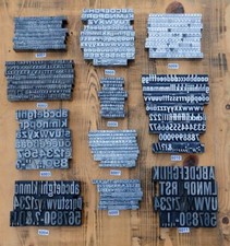 Bleischrift - 1 Set zur Auswahl - Bleisatz Letter Lettern Buchstaben Typografie 