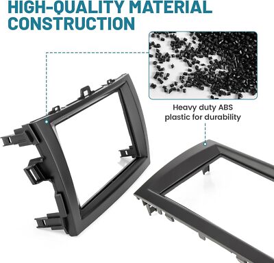 Double Din Dash Kit For 2009-2013 Toyota Corolla - Black Radio Installation Trim Bezel