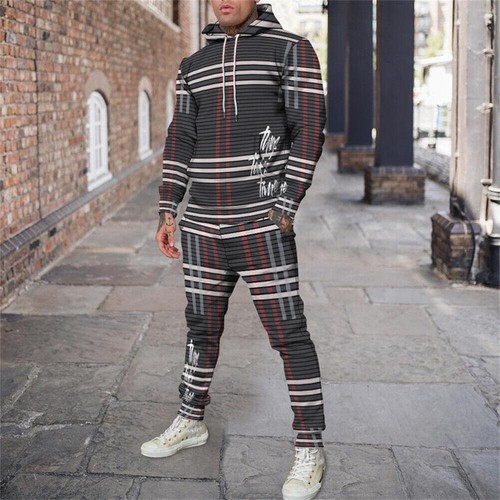 Mens Sweatsuits 2 Piece Hoodie Tracksuit Sets Casual Pants Jogging Suits - Picture 17 of 31