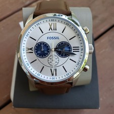 Fossil Chronograph Leather Band Men's 