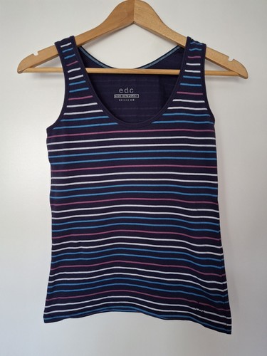 EDC by Esprit Top dunkelblau mehrfarbig gestreift Größe XS Top-Zustand