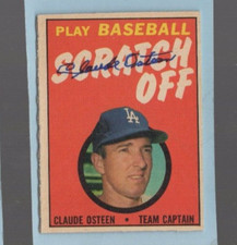 Autographed Claude Osteen Scratch Off 1971 Topps Signed
