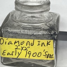 Antique Early 1900s Diamond Ink Co Bottle #1