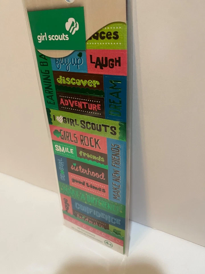 *RARE* GIRL SCOUTS Foil SISTERHOOD Stickers New Sealed - Image 3 of 4
