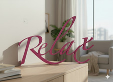 XXL 3D Schriftzug - Relax - Deko freistehend Geschenk - verschiedene Farben