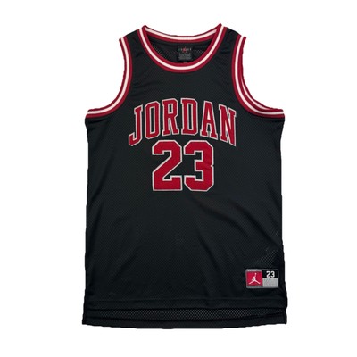 Jordan Basketball Jersey Size Youth Large 12-13 Yrs Black Red #23
