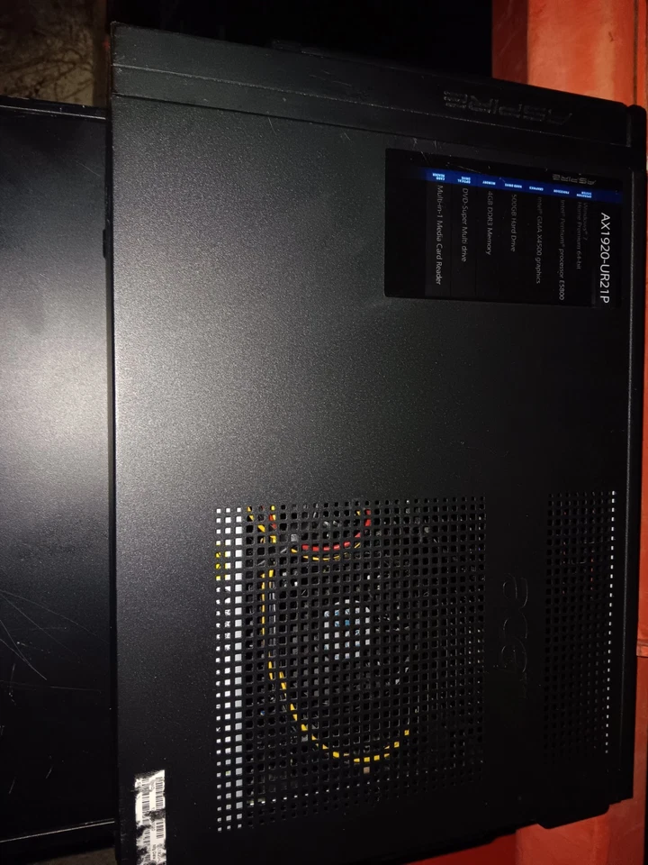 Acer Aspire AX1920-UR21P Desktop OLD GAMING  Pentium E5800 GMAX4500 Graphics  - Image 4 of 4