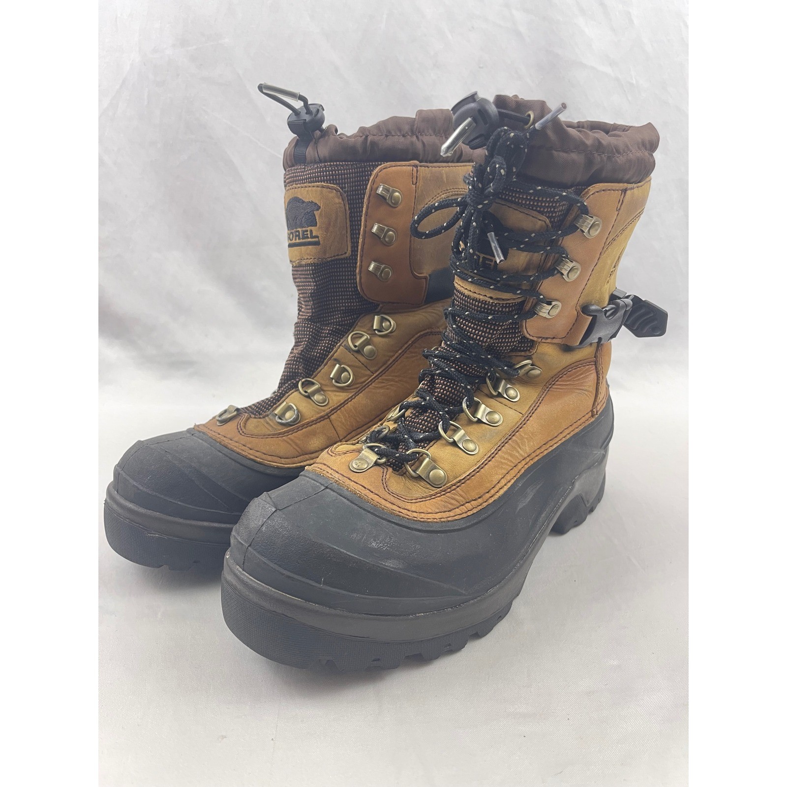 S Waterproof Winter Boots 400g Thinsulate Tan Black Size 10