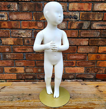 Child Full Body Faceless White Mannequin + Stand, Detachable Arms CLOTHES MODEL