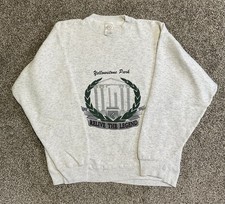 Vintage 90s Yellowstone Park Sweatshirt Large Gray Crewneck Nature Pullover