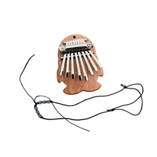 Mini Wooden Calimba Small Thumb Piano for Beginners Music Lover Pendant Gift