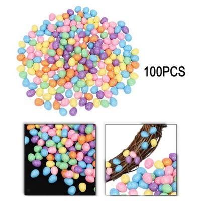 100x Mini Ostereier kleine Glitzereier Ornamente Faux verschiedene Ostereier für