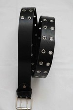 Nietengürtel Doppelloch schwarz 115cm
