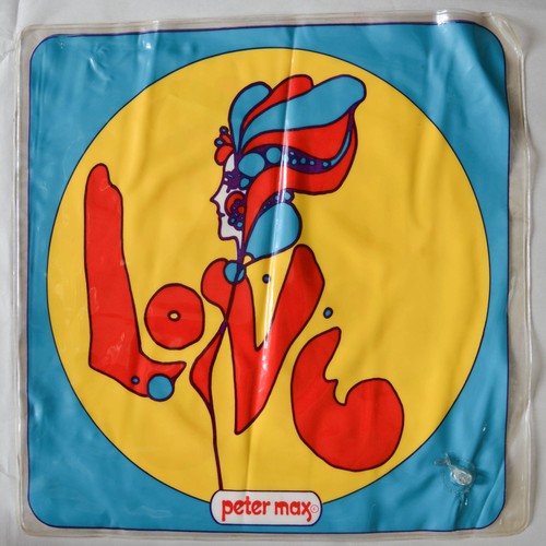 PETER MAX ~ Six Groovy Inflatable Plastic Pillows & Four Tote Bags ~ 1960s - Imagen 19 de 21