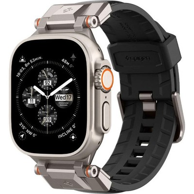 Armband für Smart Watch 49/46/45/44 mm Spigen Uhrarmbänd Uhrbänd Bänd Schwarz
