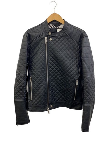Armani Exchange Leather Jacket Blouson/M/Leather/Blk/Plain/3Zzb16 1296