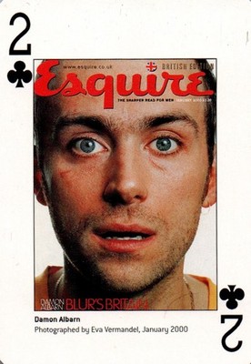 Esquire Magazine Damon Albarn Playing Card 2 0f Clubs) Pack Fresh Blur Music